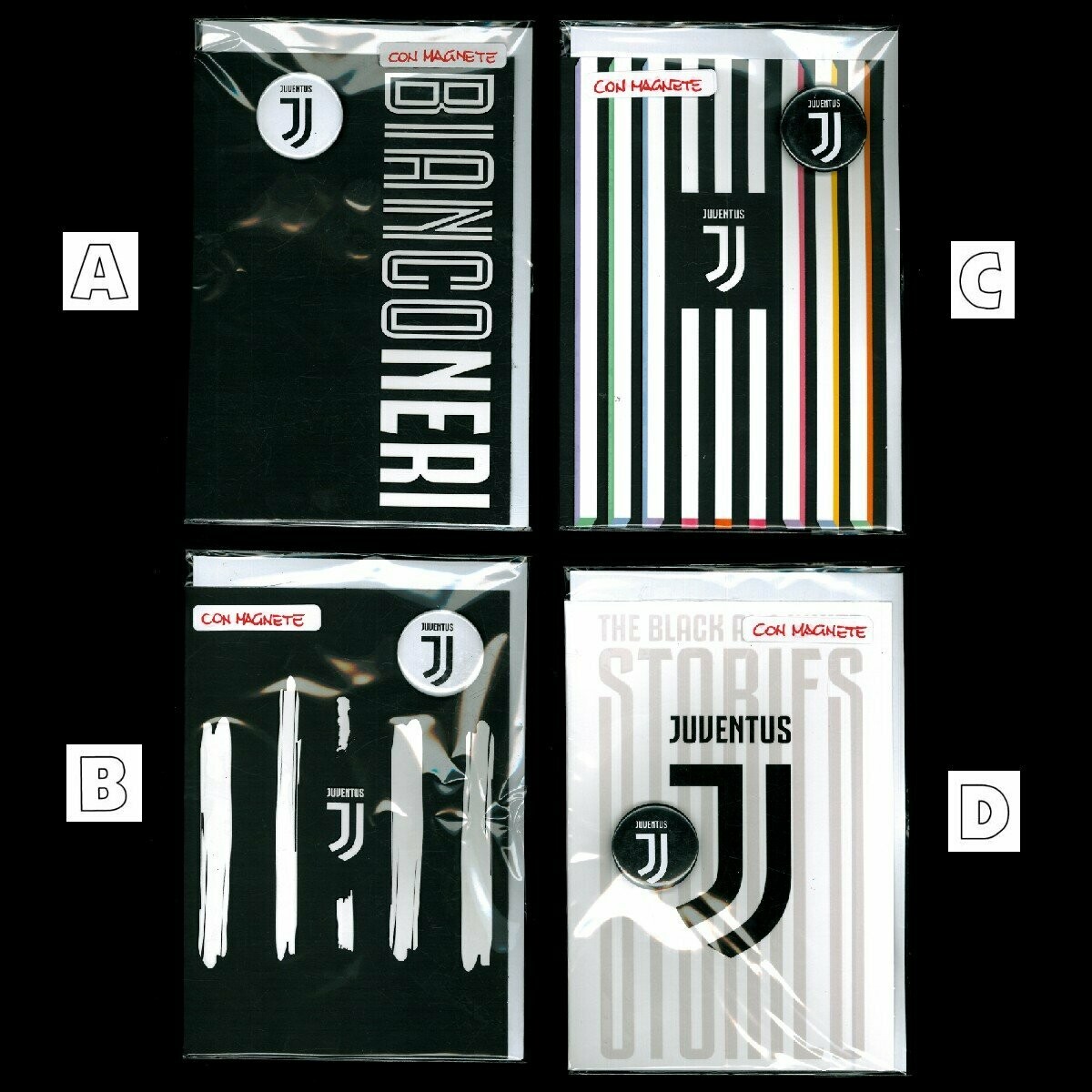 Biglietto Auguri Juventus Ufficiale con magnete