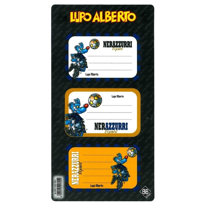 Etichette Lupo Alberto Nerazzurri