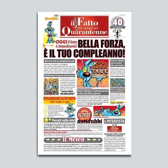Biglietto Giornale “40 ANNI” Lupo Alberto