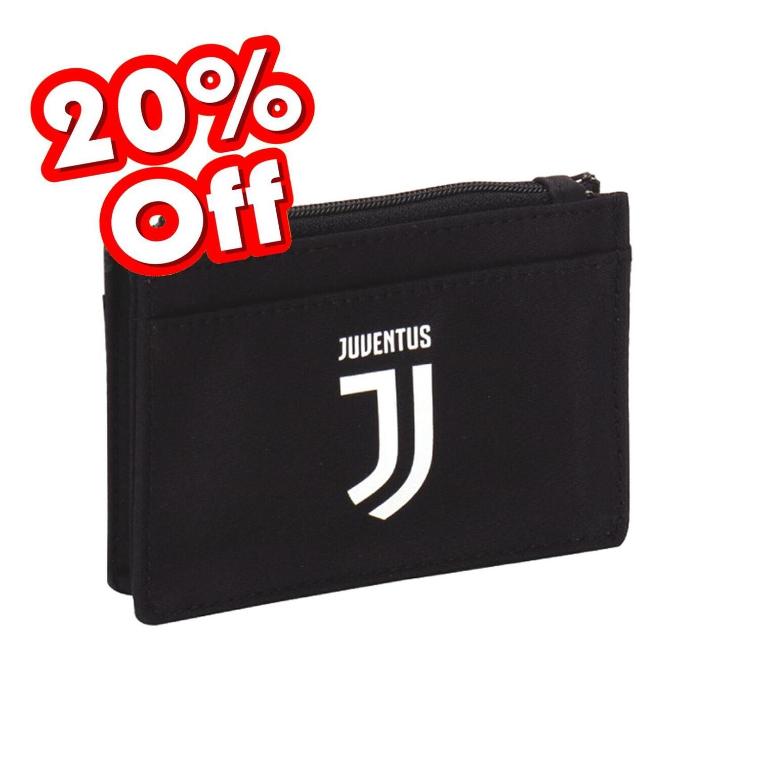 Juventus Portamonete rettangolare con zip Black & White