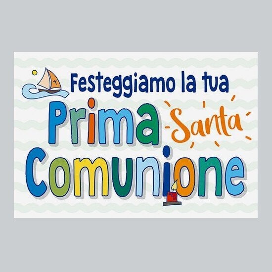Biglietto Comunione Bimbo Glitter
