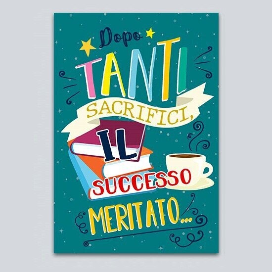 Biglietto congratulazioni Maturità neodiplomato