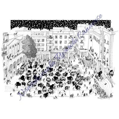Puzzle 1080 pezzi Formiche di Fabio Vettori “Pianoforti”