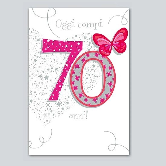 Biglietto Auguri Talking “70 Anni” donna