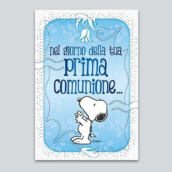 Biglietto Comunione Bimbo “Snoopy”
