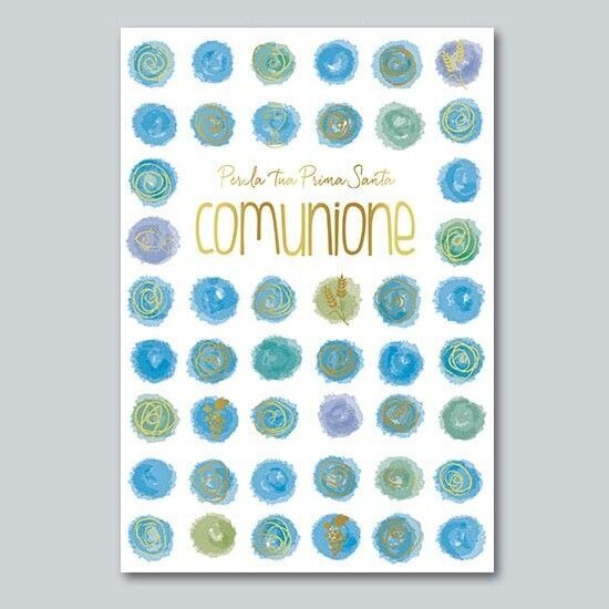 Biglietto Comunione Metal e Glitter Bimbo