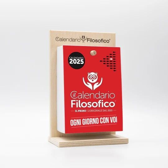 Calendario Filosofico 2025 cm.10x14 con supporto legno