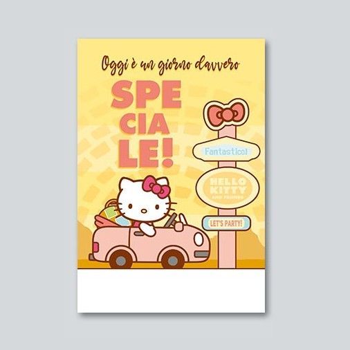 Biglietto Auguri Hello Kitty con stickers adesivi “Buon Compleanno”