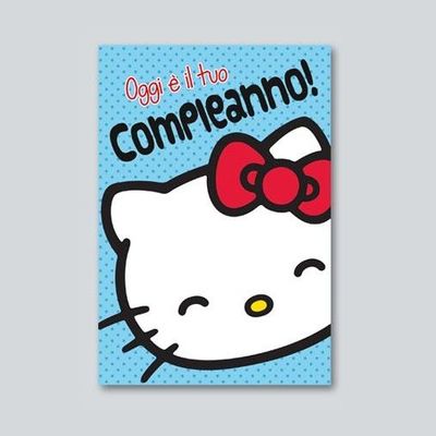 Biglietto Auguri Hello Kitty con stickers adesivi “Buon Compleanno”