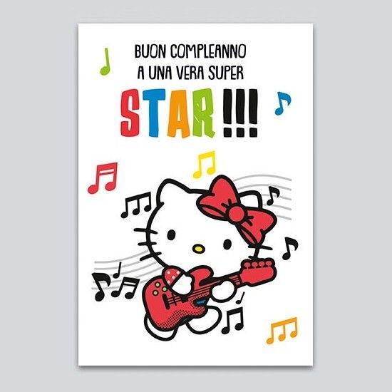 Biglietto Auguri Hello Kitty “Buon Compleanno a una vera..”