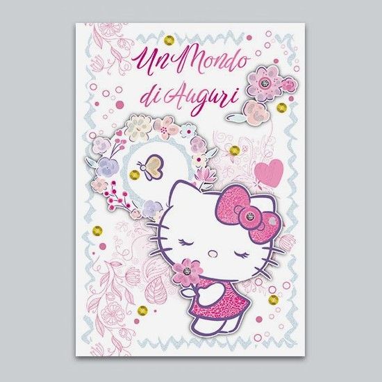 Biglietto Auguri Hello Kitty “Un Mondo di Auguri”