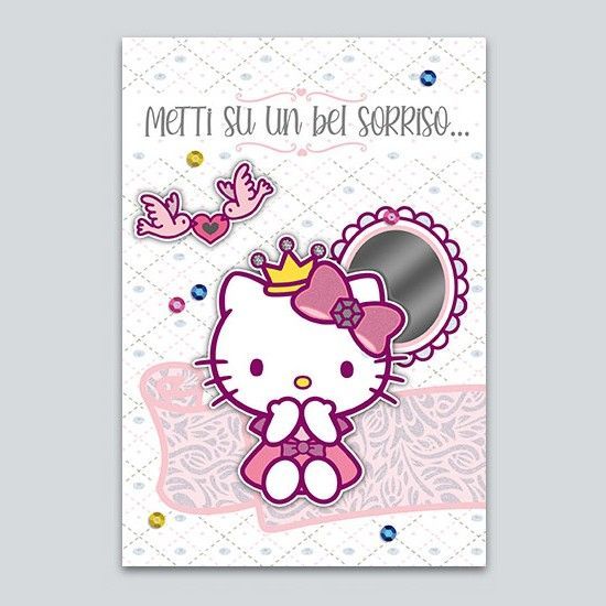 Biglietto Compleanno Hello Kitty “Metti su un bel sorriso...”