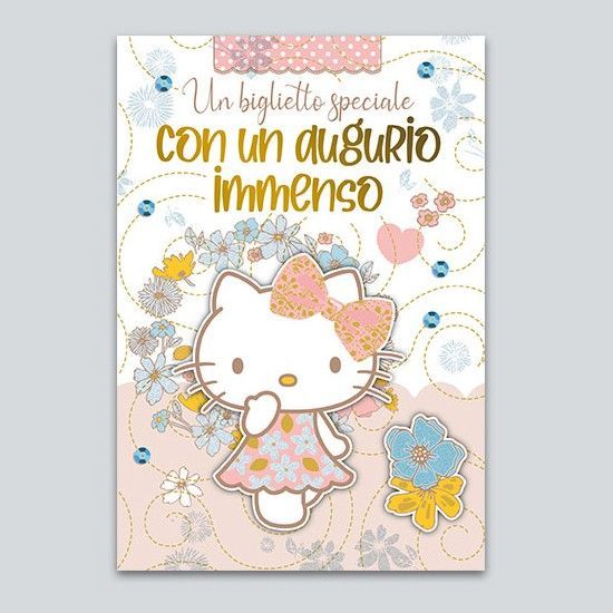 Biglietto Compleanno Hello Kitty “Un biglietto speciale...”