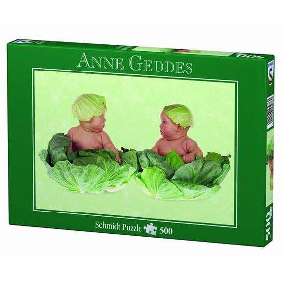 Puzzle 500 pezzi "Nati sotto i cavoli" Anne Geddes
