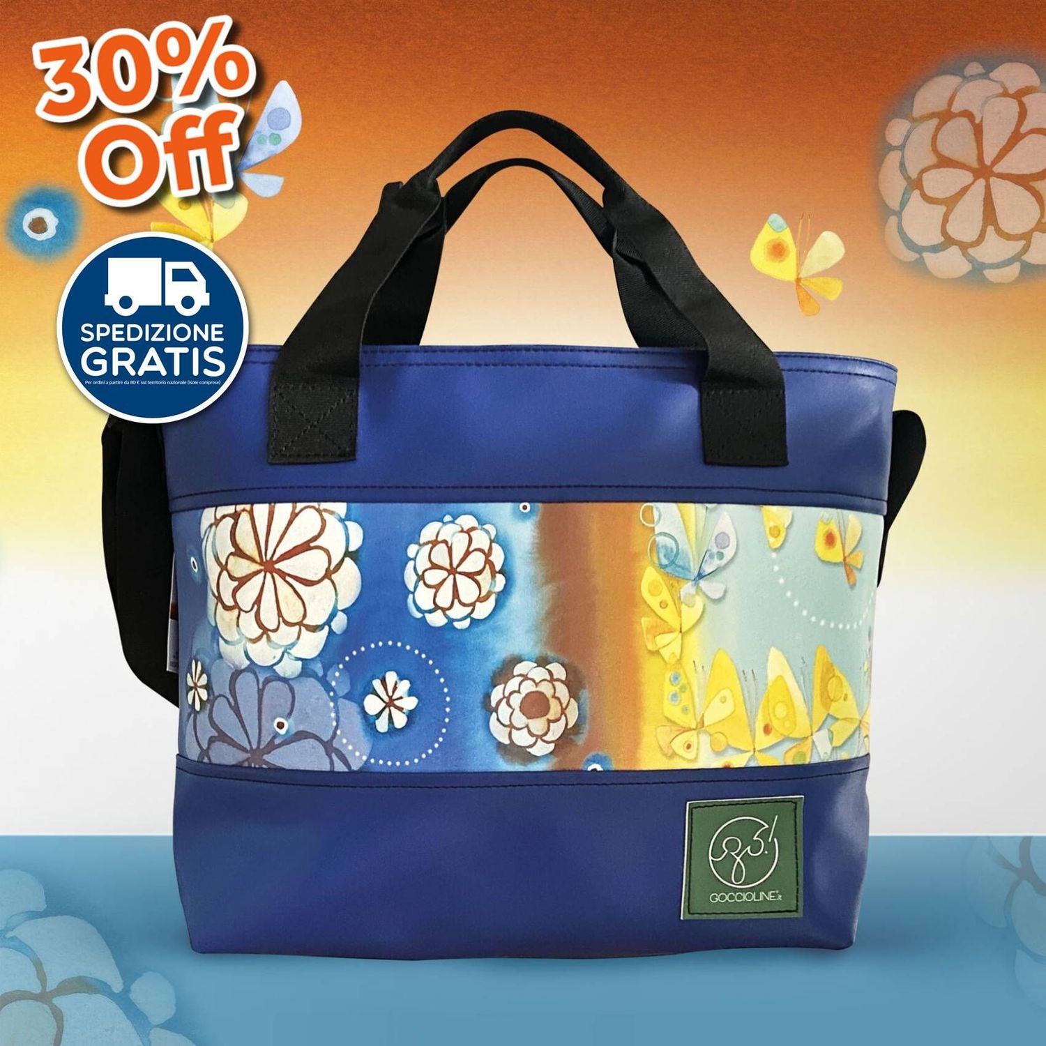 Borsa a mano Goccioline con tracolla