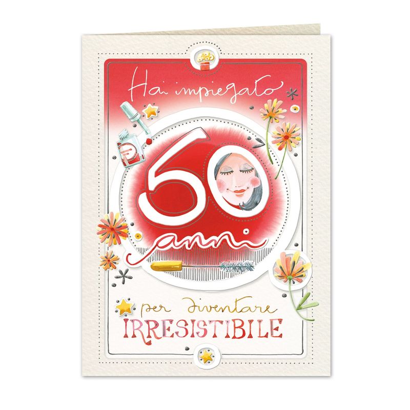 Biglietto Goccioline 60 anni donna