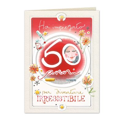 Biglietto Goccioline 60 anni donna