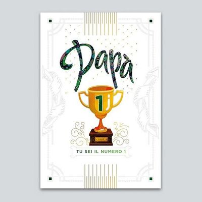 Biglietto Auguri Da Vinci “Papà sei il numero 1”