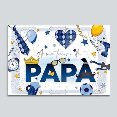 Biglietto Auguri "A un tesoro di Papà”