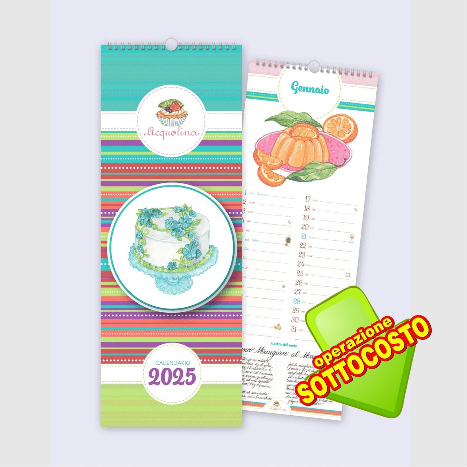 Calendario Parete Spirale 2025 Acquolina