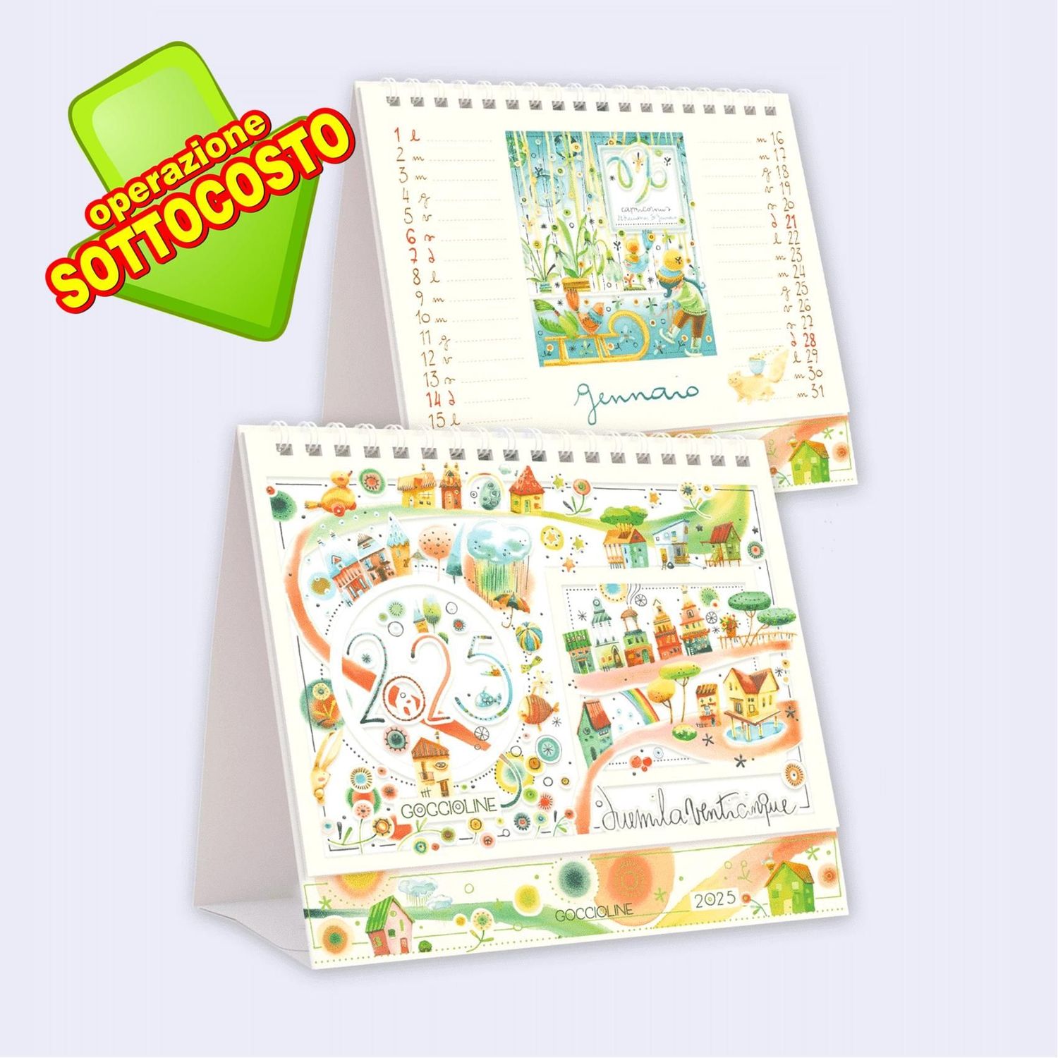 Calendario Tavolo Piramide 2025 Goccioline