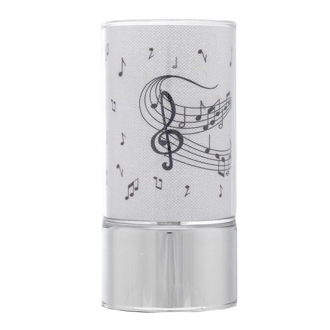 Lampada da tavolo in vetro a led h=15cm "Musica"