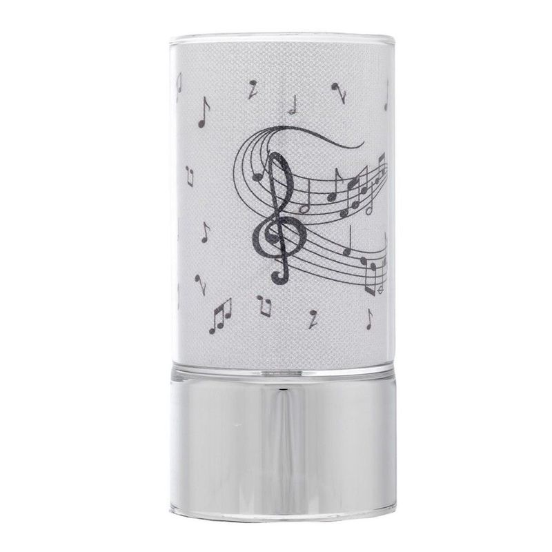 Lampada da tavolo in vetro a led h=15cm "Musica"
