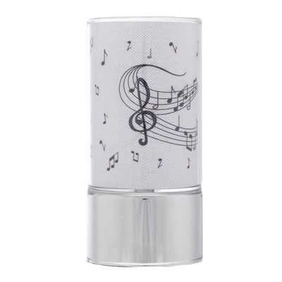 Lampada da tavolo in vetro a led h=15cm "Musica"