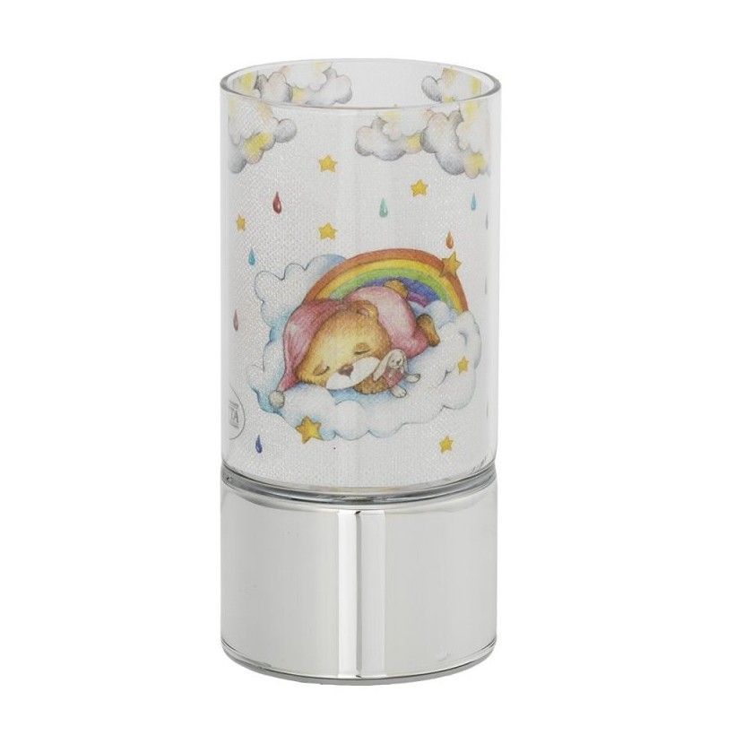 Lampada da tavolo in vetro a led h=15cm "Bimbi"