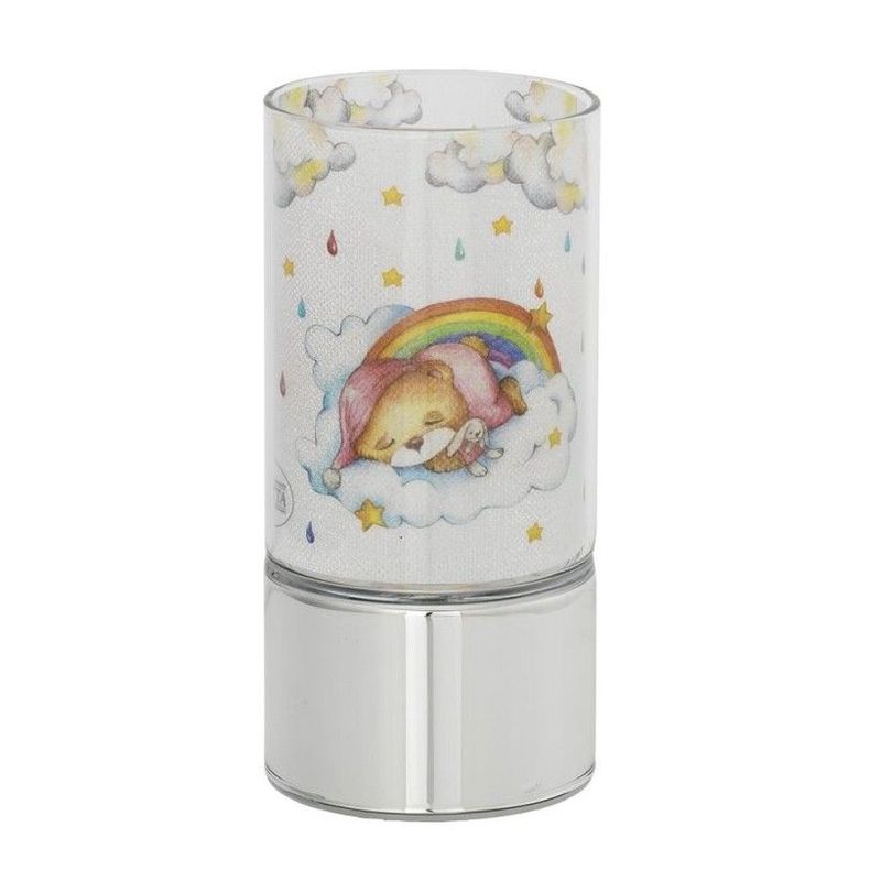 Lampada da tavolo in vetro a led h=15cm "Bimbi"