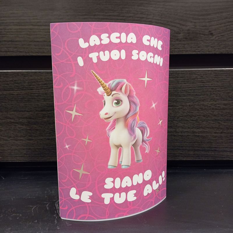 Lampada da tavolo in carta "Unicorno"