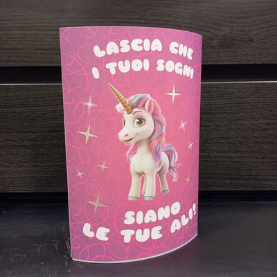 Lampada da tavolo in carta "Unicorno"
