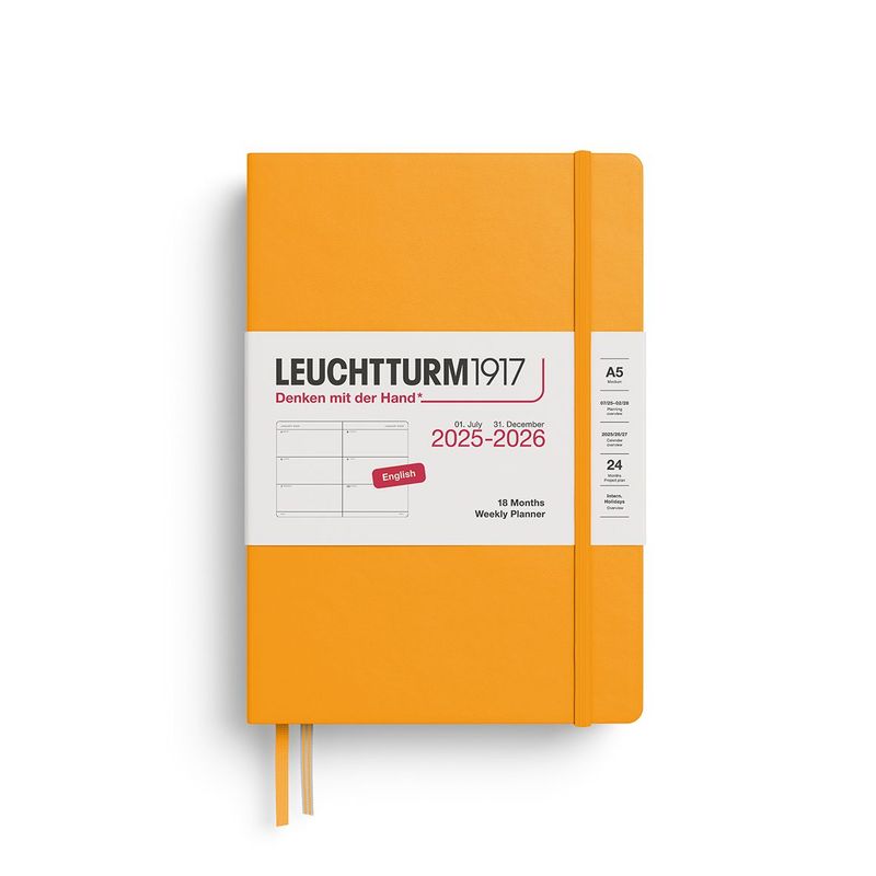 Leuchtturm - Agenda Settimanale orizzontale 18 mesi 2025/26 cm.15x21