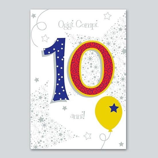 Biglietto Auguri Talking “Oggi Compi 10 Anni”