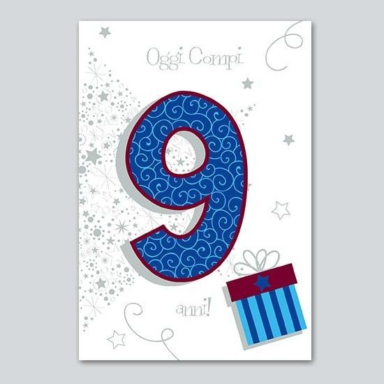 Biglietto Auguri Talking “Oggi Compi 9 Anni”