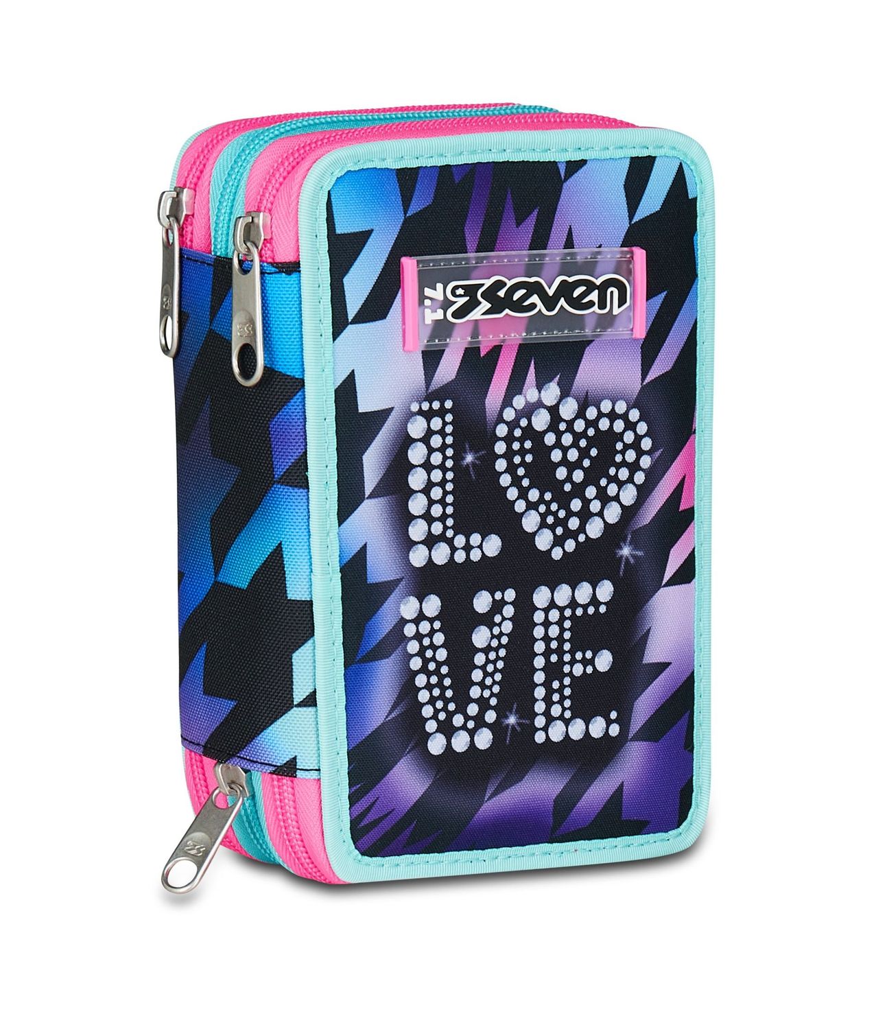 Astuccio 3 zip Seven “Glow Love” girl