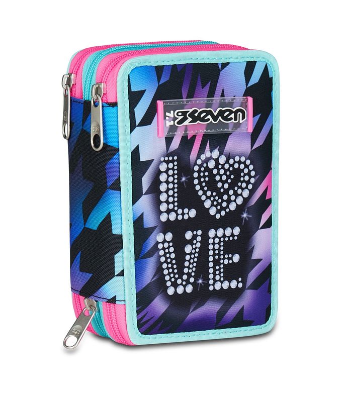 Astuccio 3 zip Seven “Glow Love” girl
