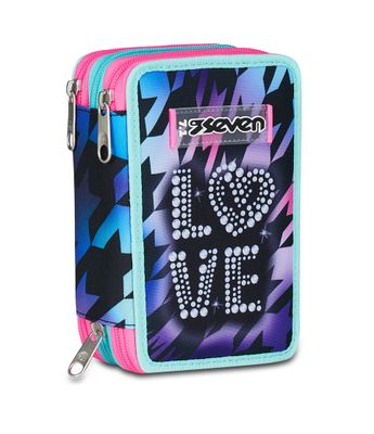 Astuccio 3 zip Seven “Glow Love” girl