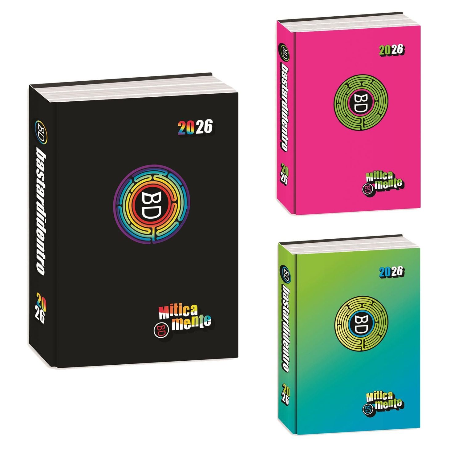 Bastardidentro diario agenda 16 mesi 2025/2026 cm.13x18  Color New