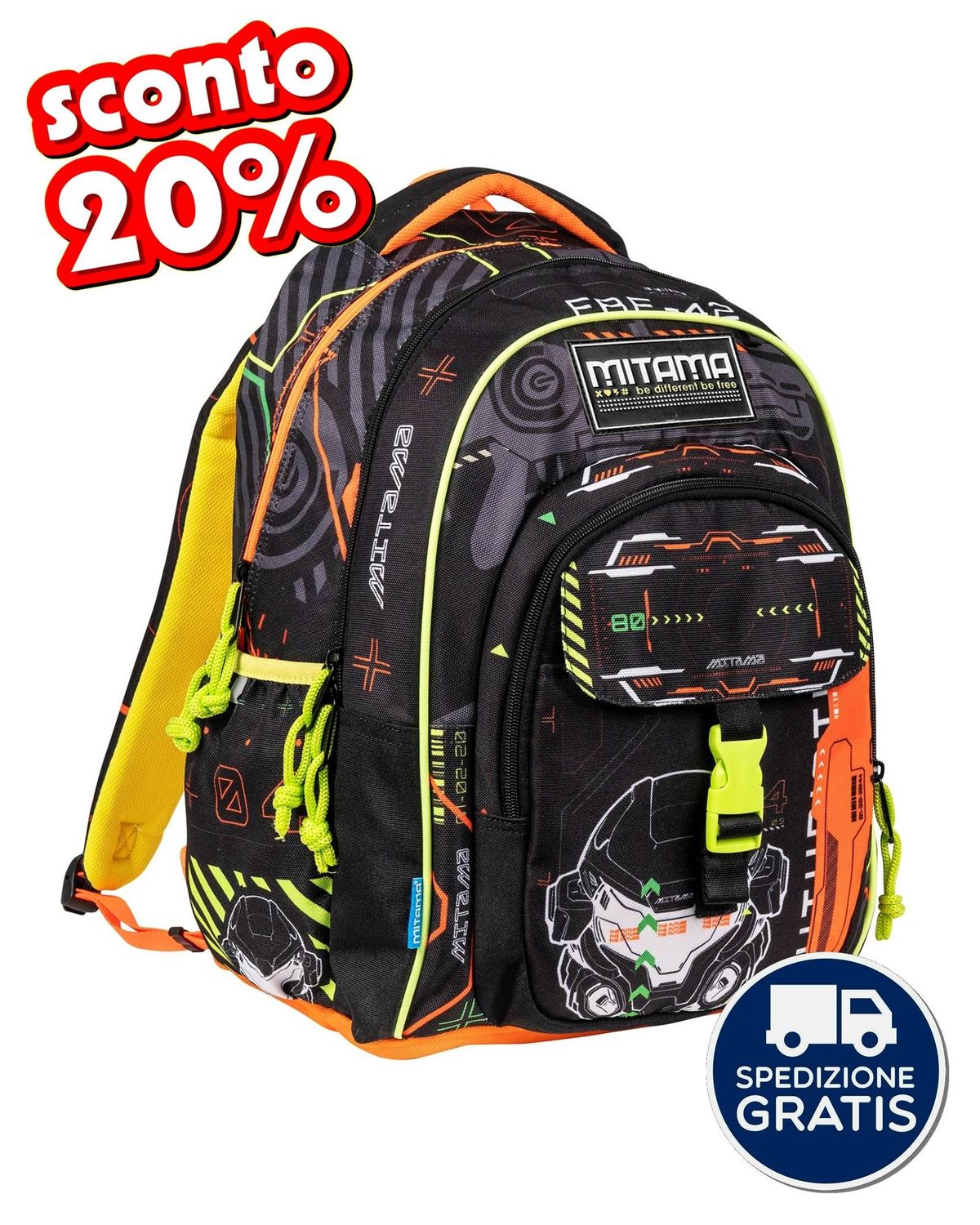 Zaino Mitama New Plus Fluo Battle 31L