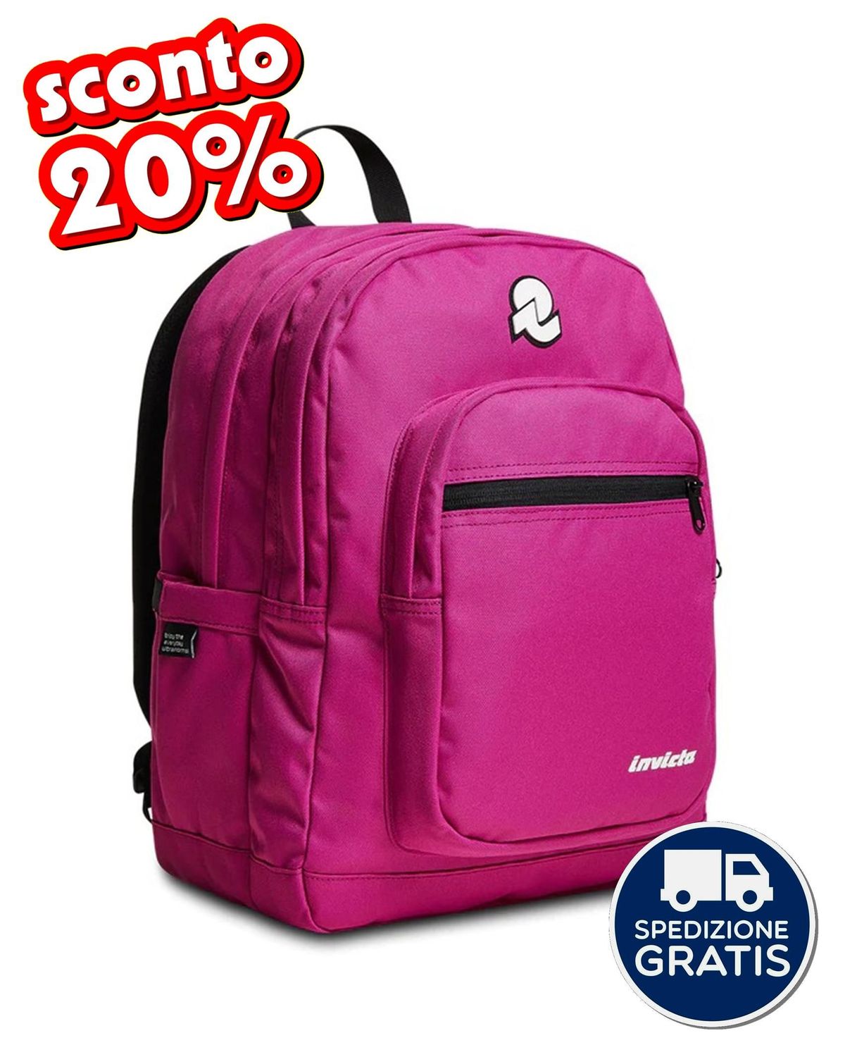Zaino Invicta Jelek Plain Fucsia 38L