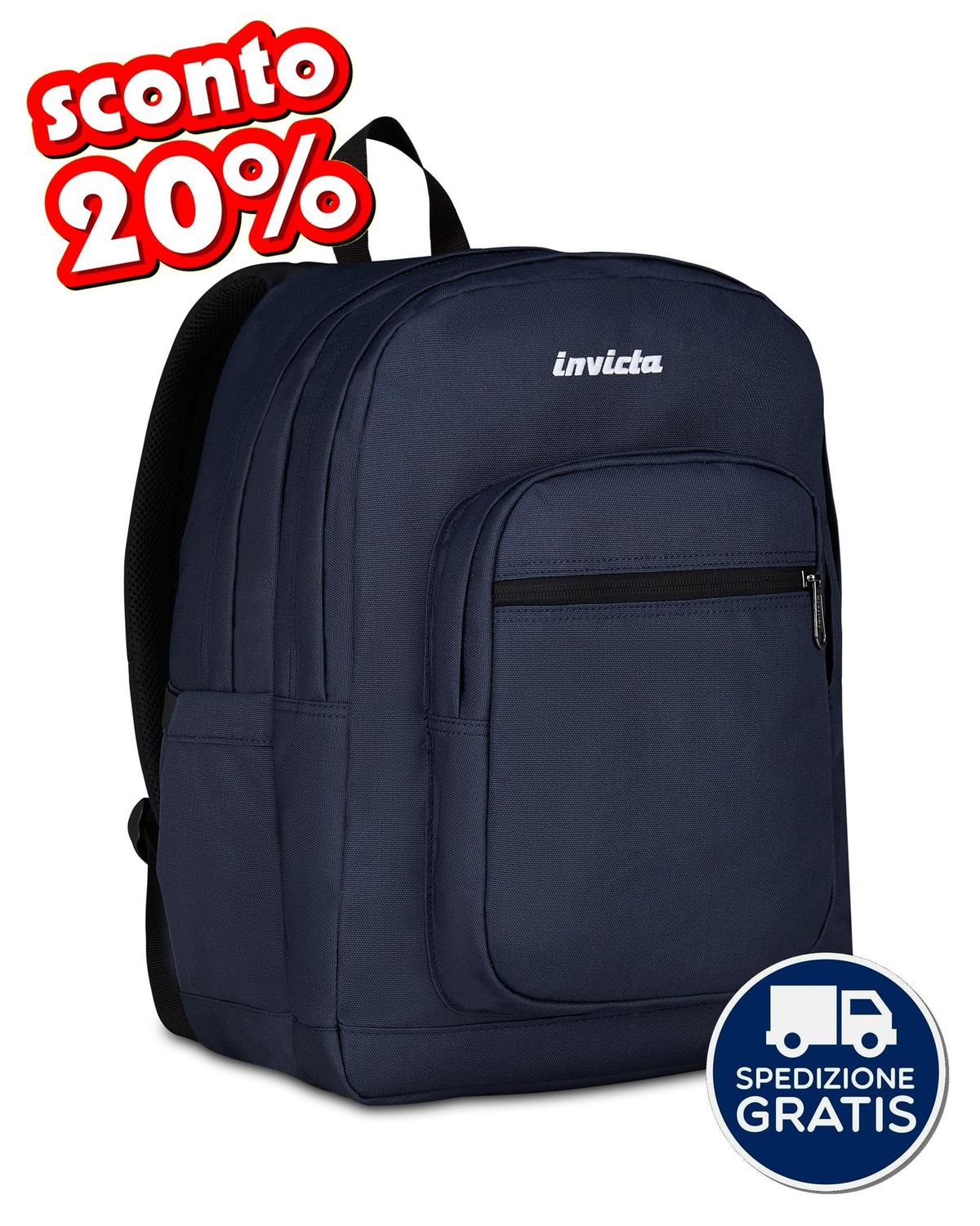 Zaino Invicta Jelek Plain Blu 38L