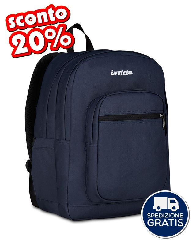 Zaino Invicta Jelek Plain Blu 38L Zaino Invicta Jelek Plain Blu 38L