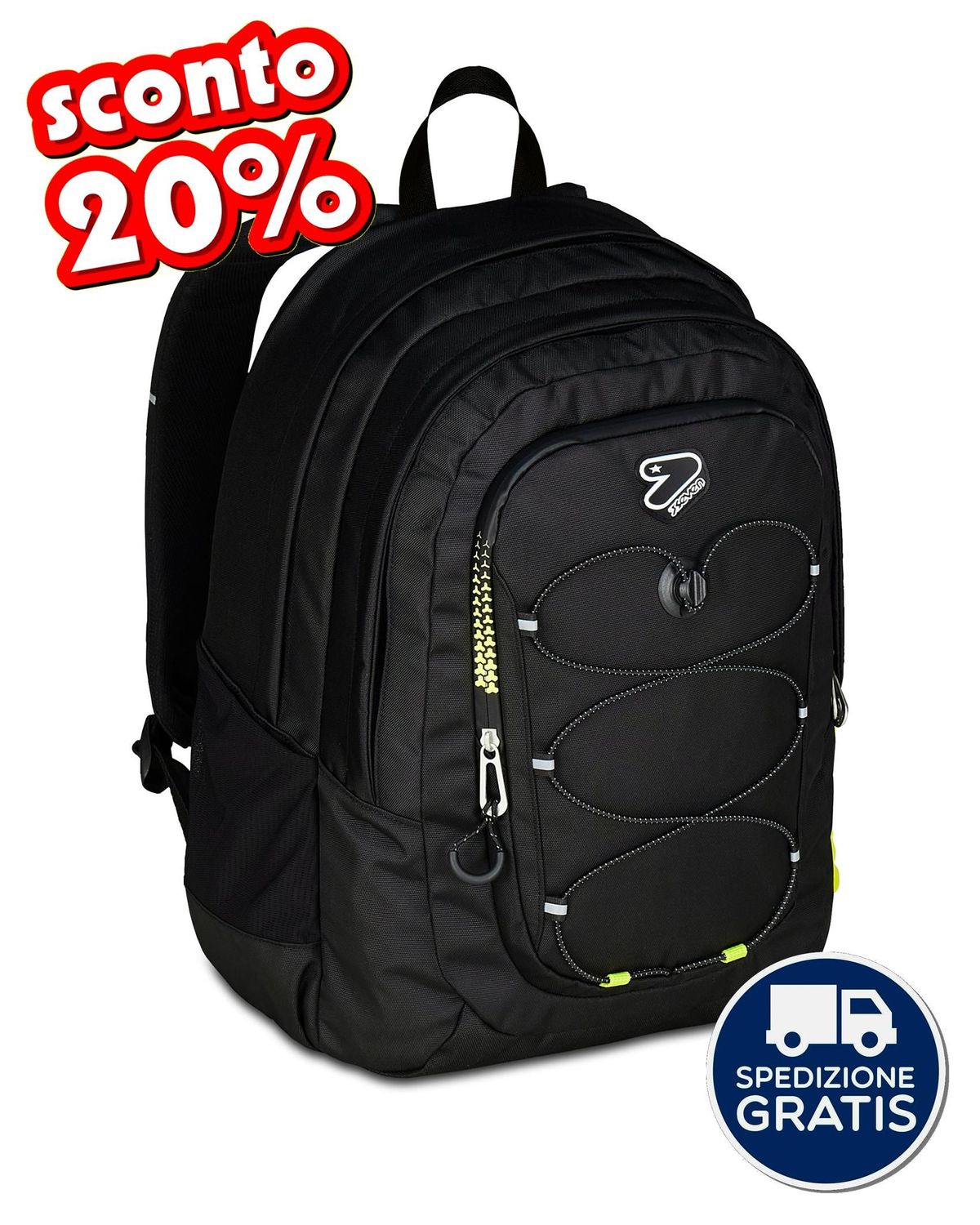 Zaino Seven Tech 30L nero