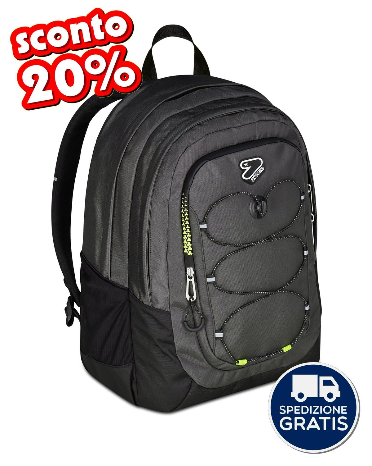 Zaino Seven Tech 30L grigio