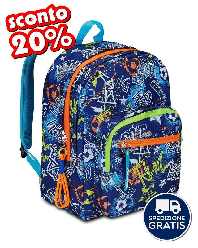 Zaino Doppio Scomparto SJ Ever Goalstreet Boy Zaino Doppio Scomparto SJ Ever Goalstreet Boy