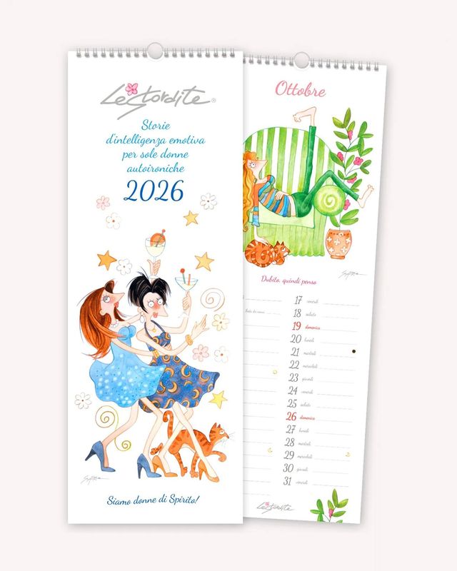 Calendario Parete Spirale 2026 Le Stordite