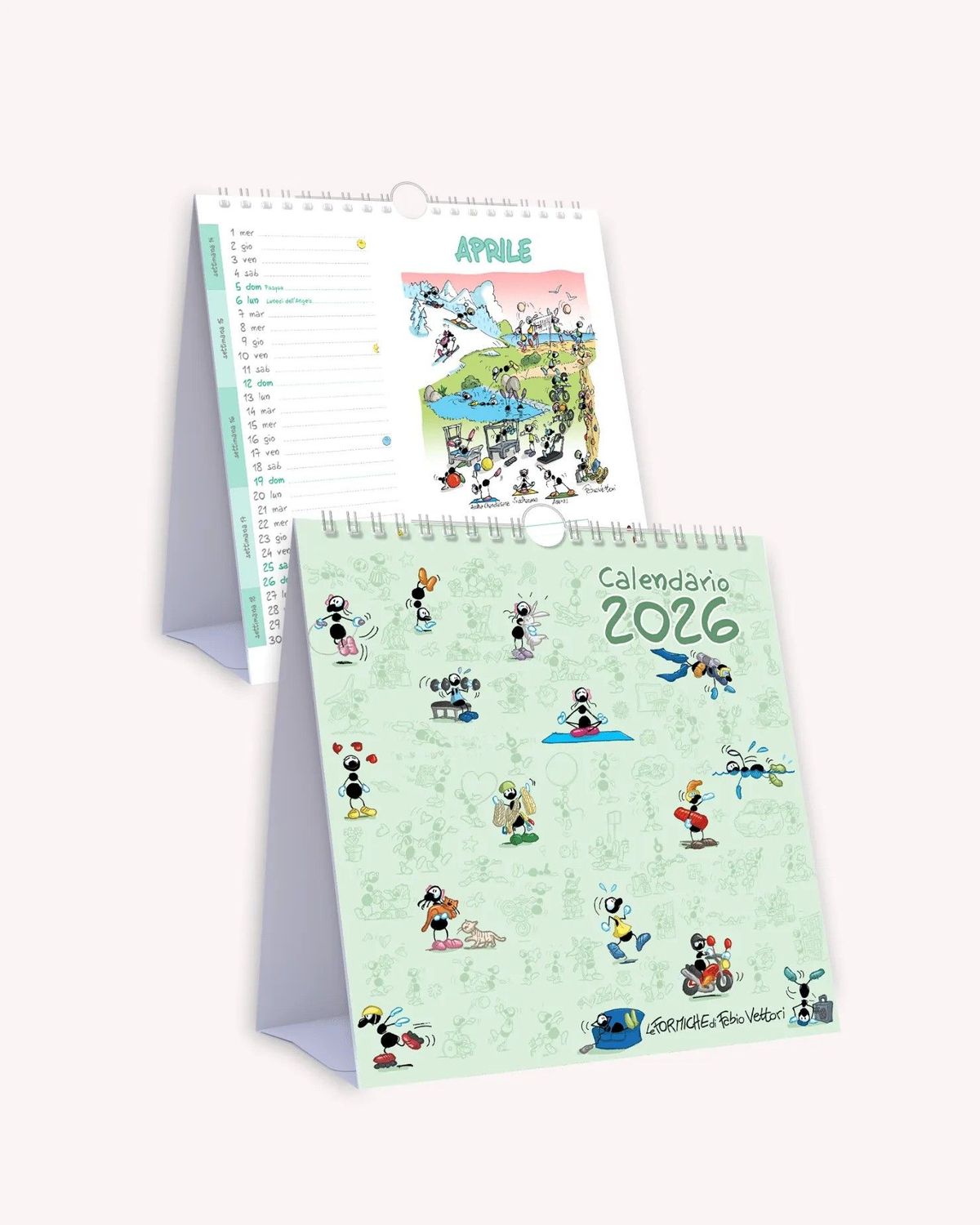 Calendario Tavolo Piramide 2026 Formiche di Vettori