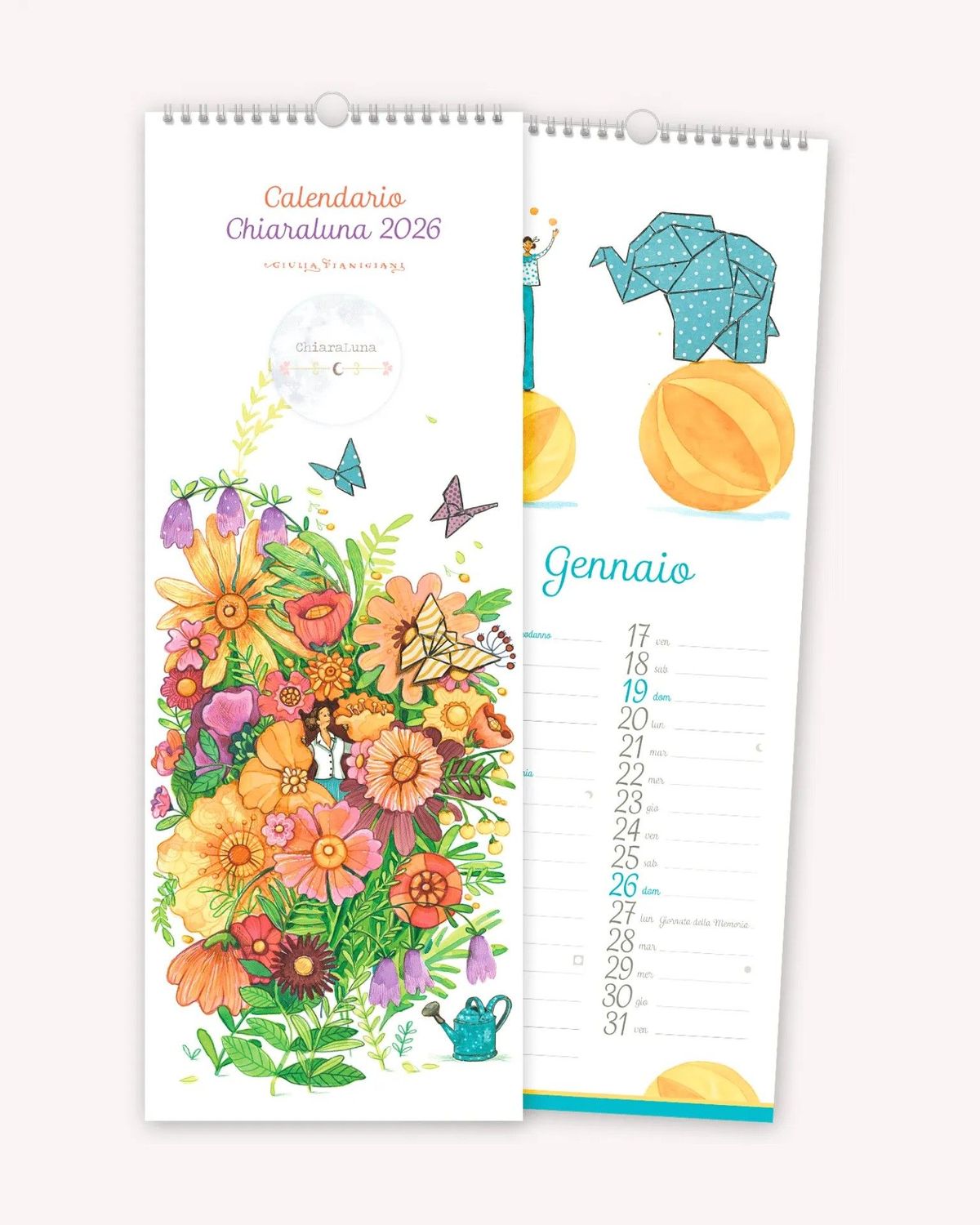 Calendario Parete Spirale 2026 Chiaraluna