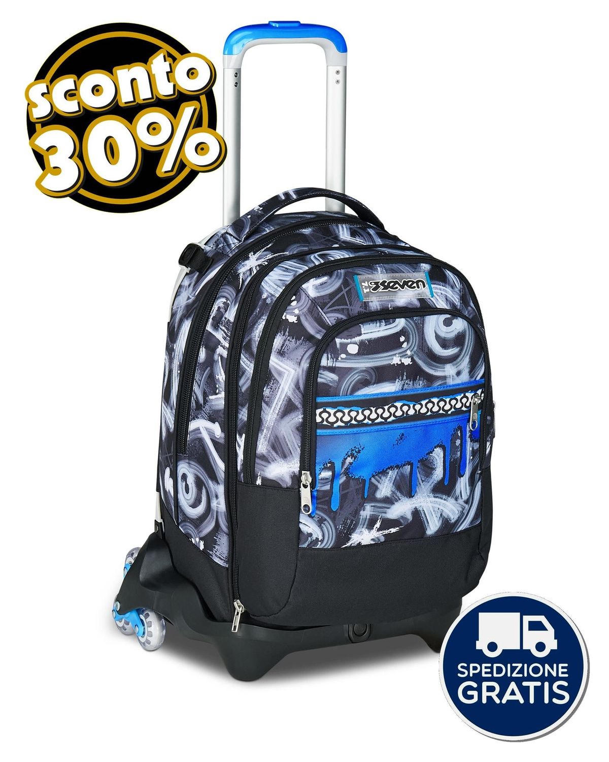 Zaino Trolley Seven Jack-3WD Detach Quick Graffiti boy Zaino Trolley Seven Jack-3WD Detach Quick Graffiti boy